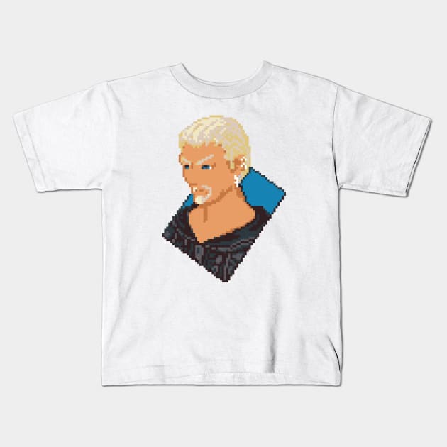 Organization XIII Luxord Pixel Art Kids T-Shirt by inotyler